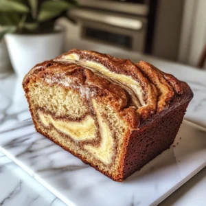 Cream Cheese Cinnamon Swirl Banana Bread