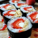 Creative & Cute Strawberry Shortcake Sushi Roll Dessert Recipe