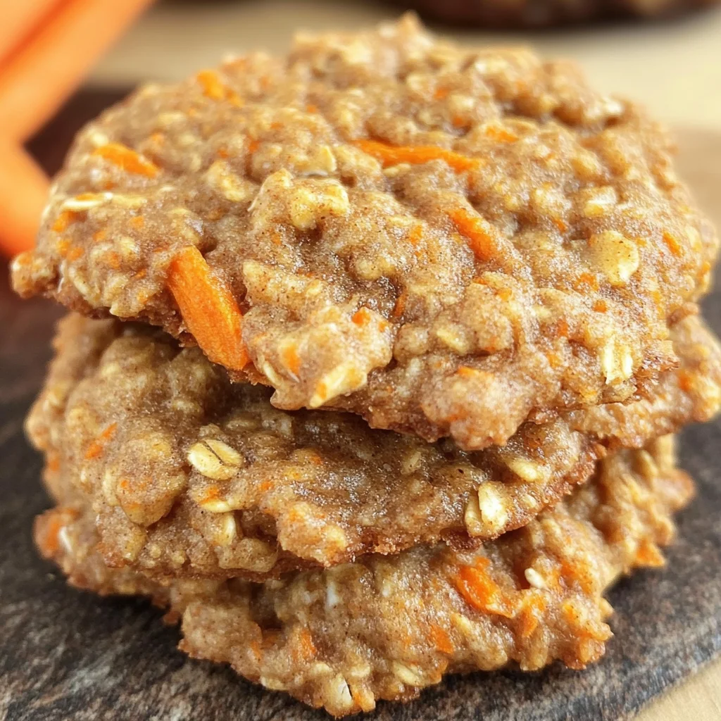 Healthy Carrot Cake Oatmeal Cookies
