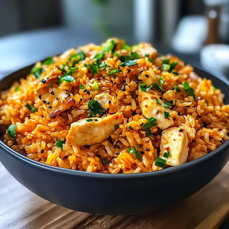 Kimchi Fried Rice with Chicken
