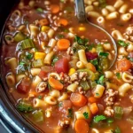 Slow Cooker Pasta E Fagioli Soup {Olive Garden copy-cat}
