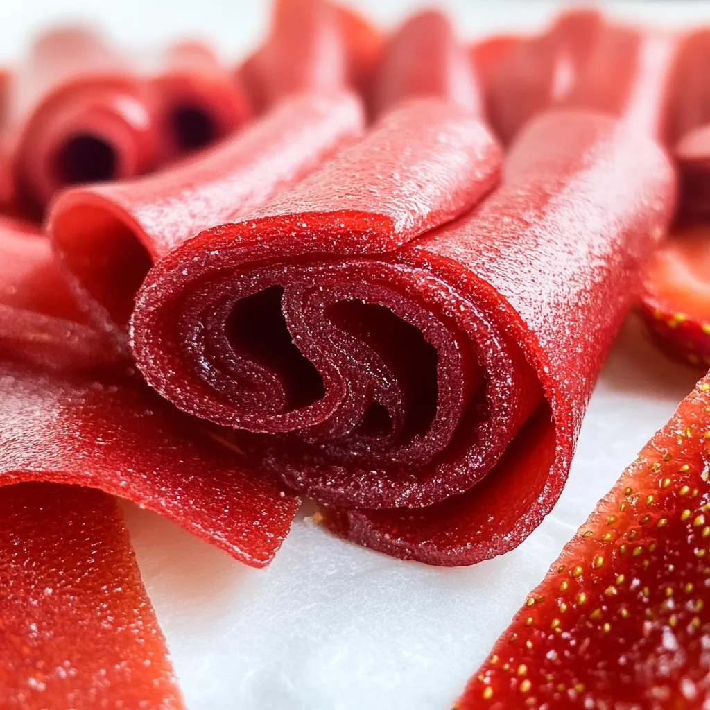 3-Ingredient Homemade Strawberry Fruit Roll-Ups
