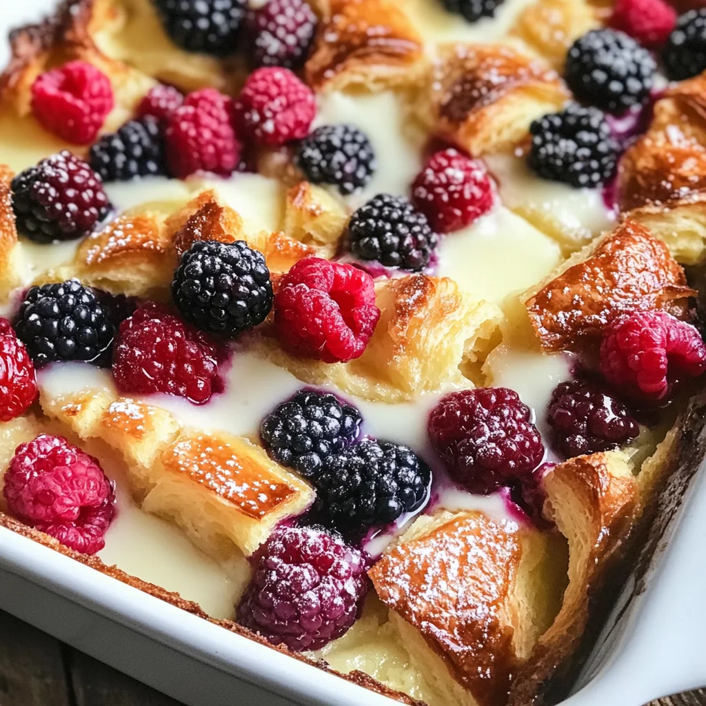 Croissant breakfast casserole