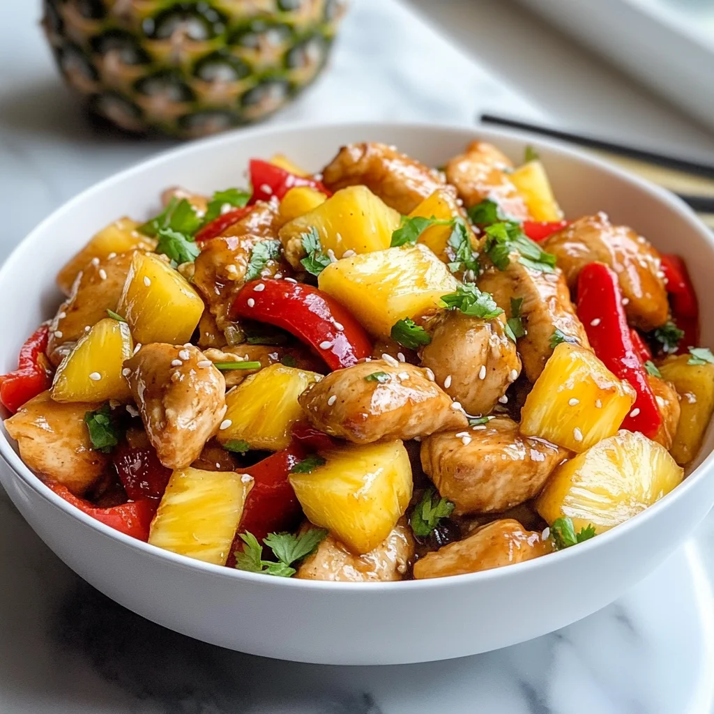 Healthy Pineapple Chicken Stir Fry Recipe
