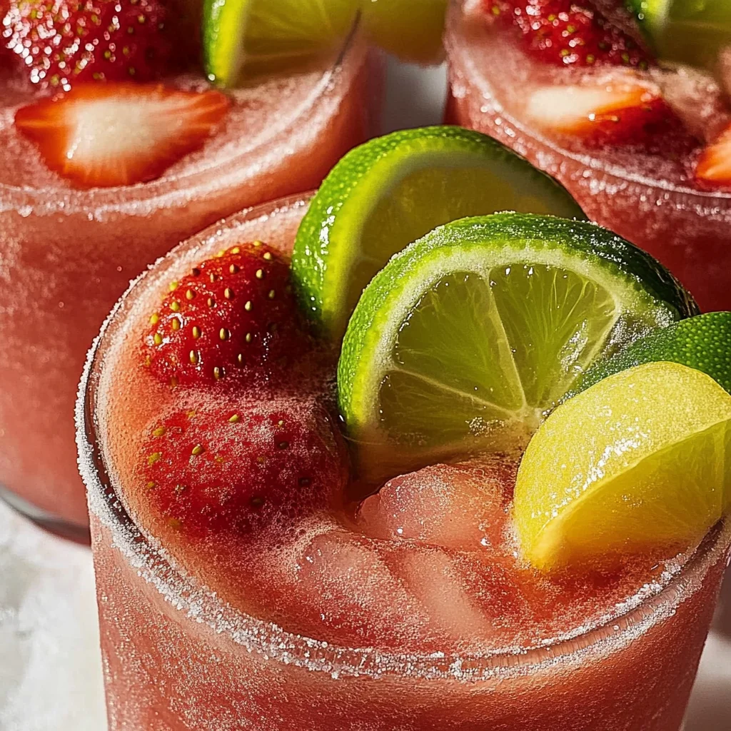 Nonalcoholic Strawberry Margaritas