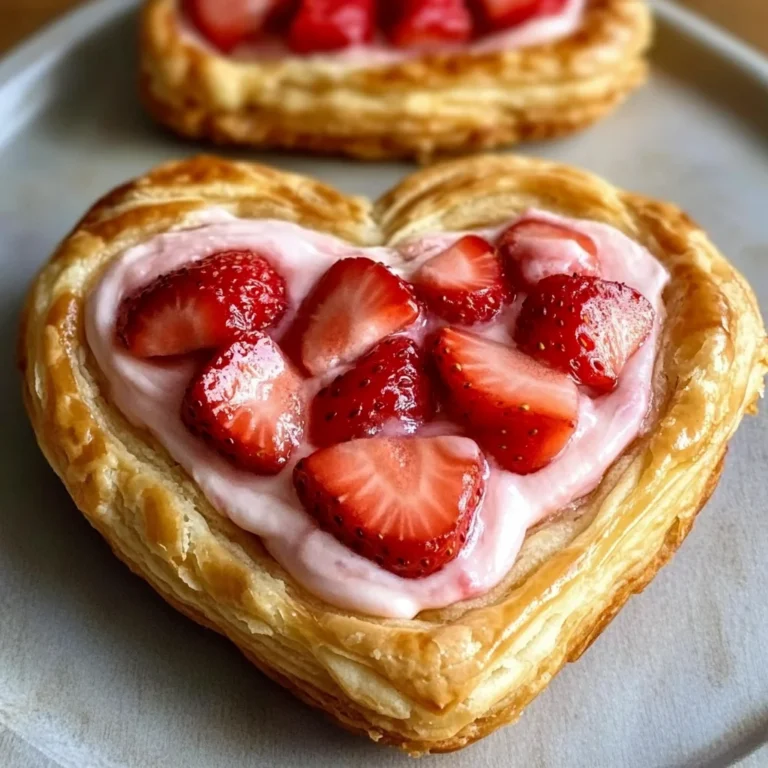 Strawberry Cream Cheese Heart Danishes